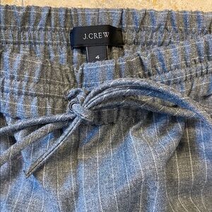 Jcrew dress pant joggers gray and white pin Striped Pants
